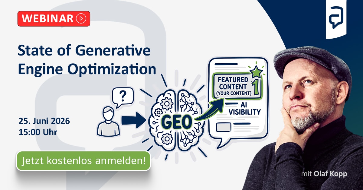 Webinar State of Generative Engine Optimierung